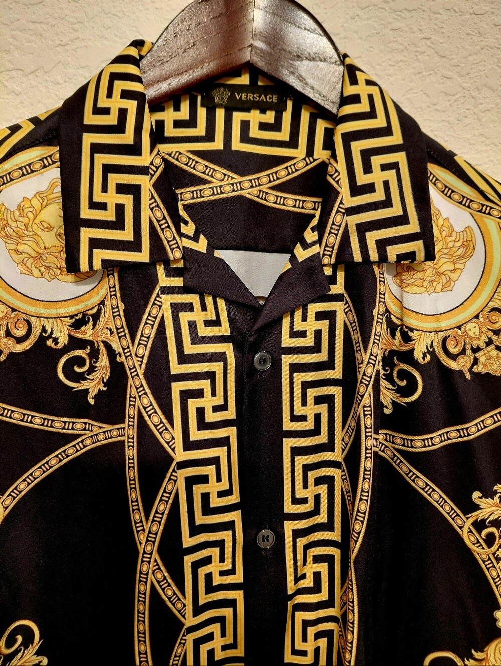 Rare Vintage Gianni Versace Baroque Print Short Sleeve Button-Down Shirt Meduim - Picture 8 of 12